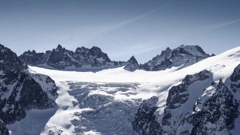 The Argentière Glacier in the Alps, Switzerland