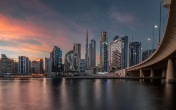 Burj Khalifa and the Indigo Hotel in the UAE