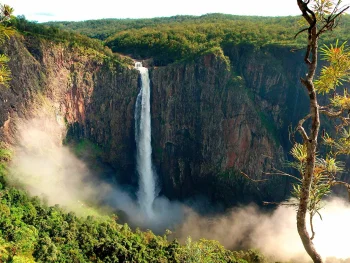 The Wallaman Falls, surrounded by Australia's tropical rainforests
