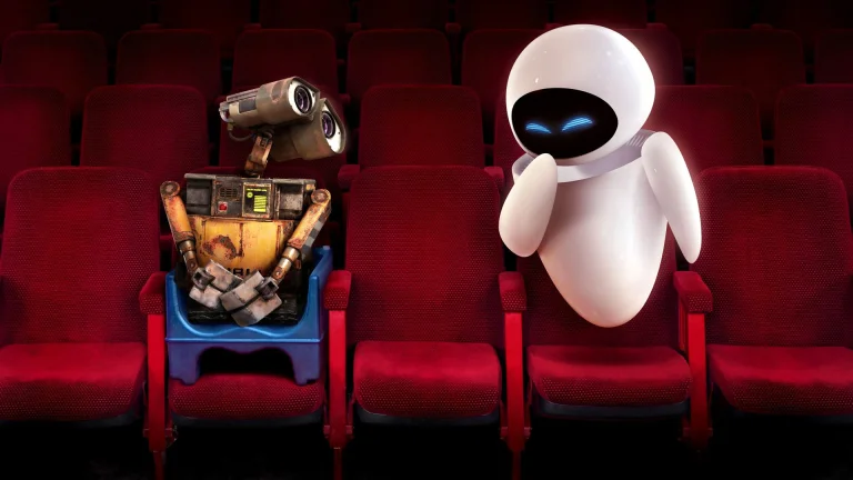 WALL-E and Eve at the movie theater