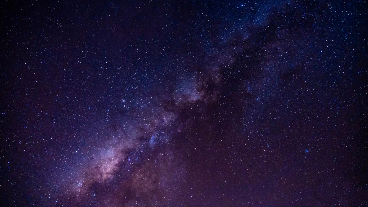 The Milky Way against the backdrop of the dark night sky