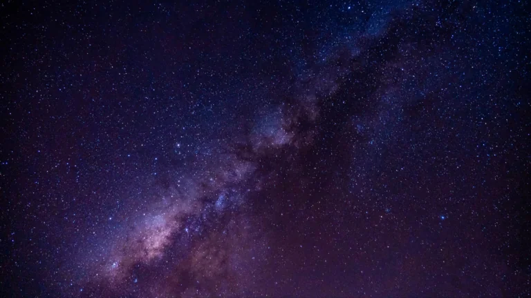 The Milky Way against the backdrop of the dark night sky