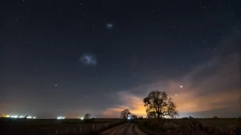 The Milky Way over a country road