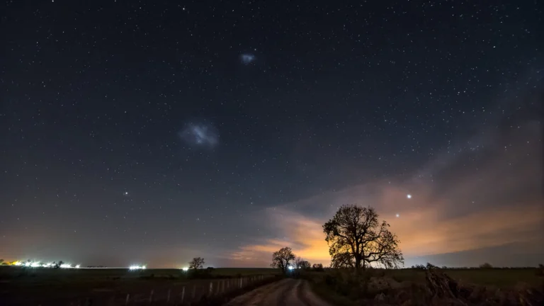 The Milky Way over a country road