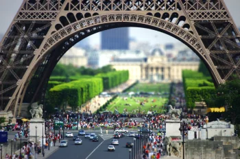 view of the champ de mars from the base of the eiffel tower, eiffel tower, france, monuments, paris, architecture, world