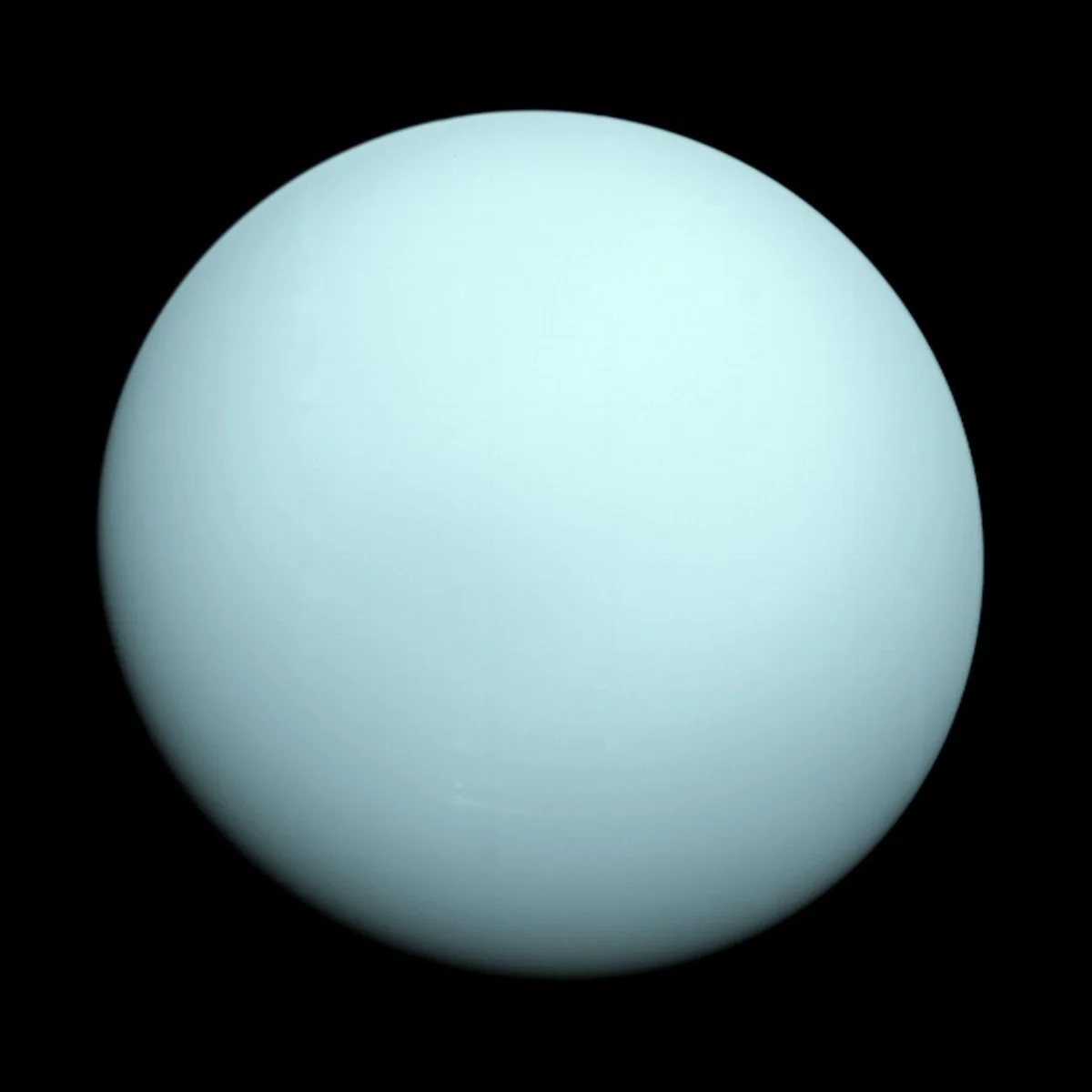 uranus' blue disk (nasa voyager 2), uranus (nasa voyager 2), astronomy, nasa, planets, solar system, uranium, voyager, space, the universe, earth, the sun, stars, galaxies, nebulae