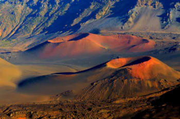 Volcanic cones in the Haleakala crater on the island of Maui
