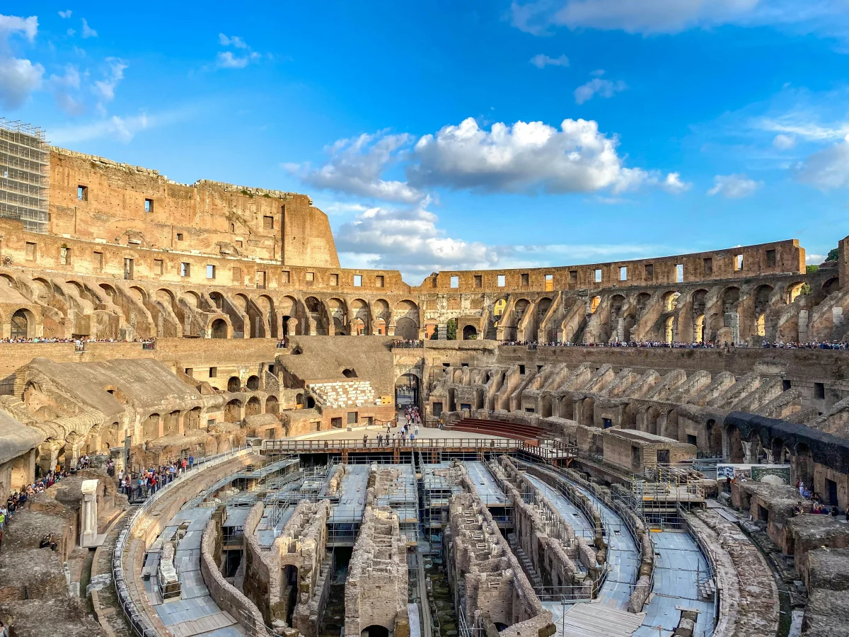 Interior view of the Flavian Amphitheater