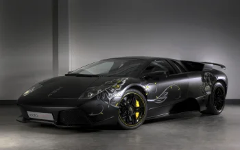 Матовый Lamborghini Murcielago с авторской аэрографией