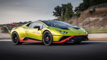 The Lamborghini Huracan STO on the race track