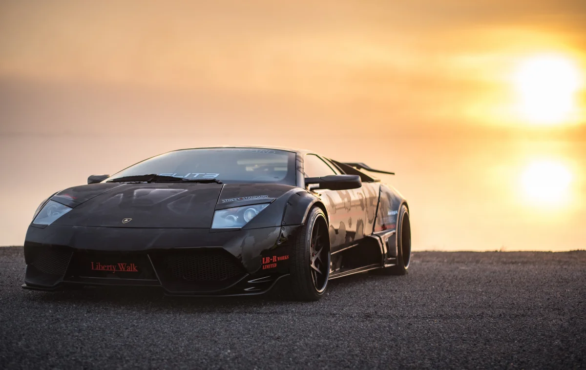 Черный Lamborghini Murcielago