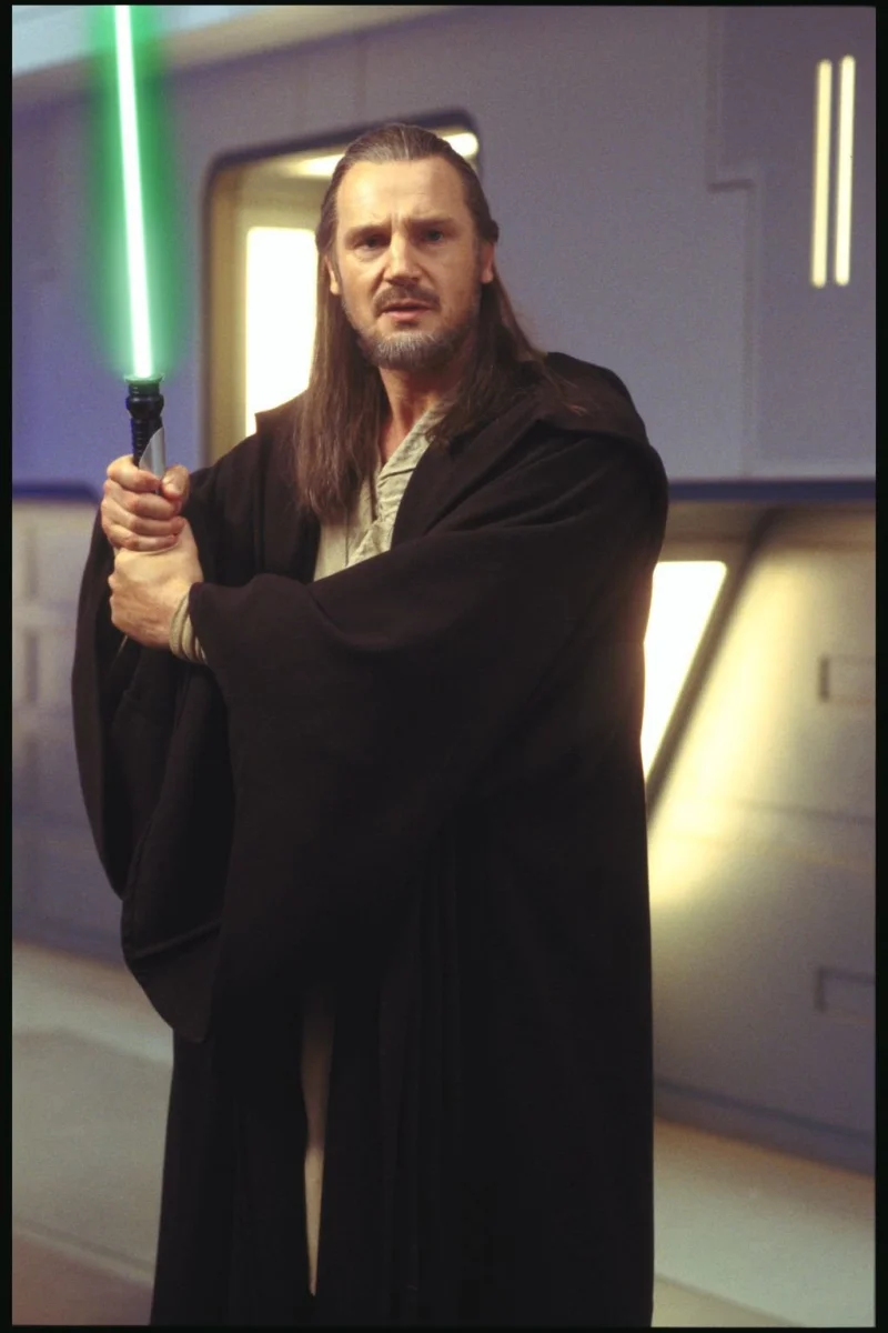 liam neeson in the movie "star wars", star wars: episode 1 – the phantom menace, actors, celebrities, personalities, liam neeson, star wars, movies, cinema, people