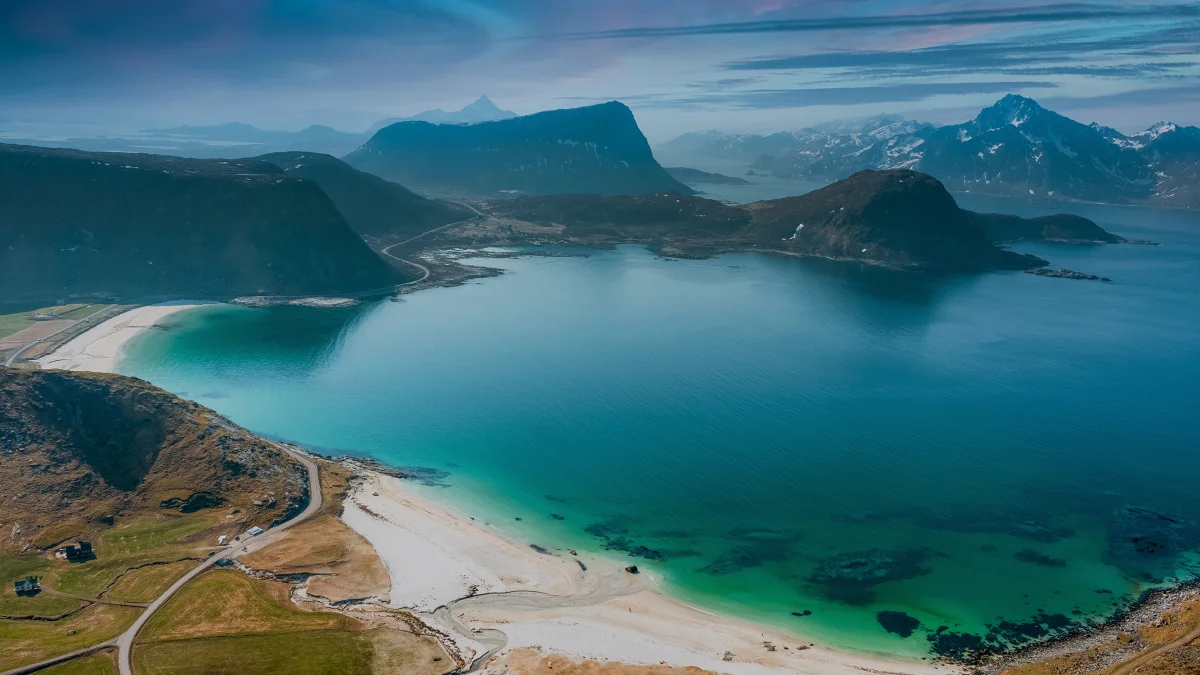 View of Haukland Beach