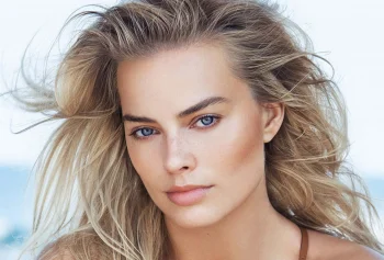 margot robbie with her blonde hair blowing in the wind, actresses, blondes, celebrities, personalities, hollywood, look, views, glance, margot robbie, women, movies, cinema, people