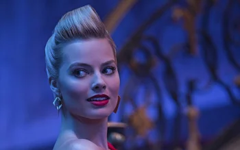 margot robbie with her hair up, focus, actresses, celebrities, personalities, characters, actors, hollywood, makeup, margot robbie, women, movies, cinema, people