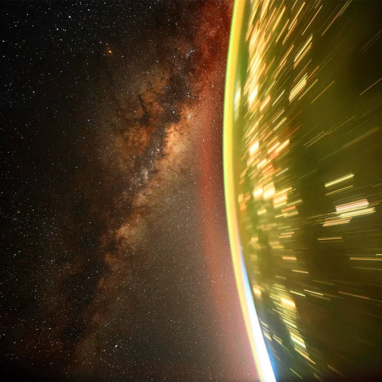 A View of Earth and the Milky Way from Orbit