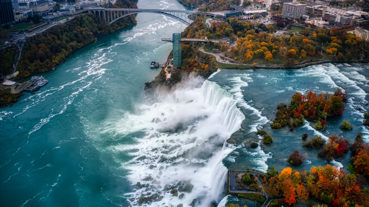 A Bird's-Eye View of the Fall Colors at Niagara Falls