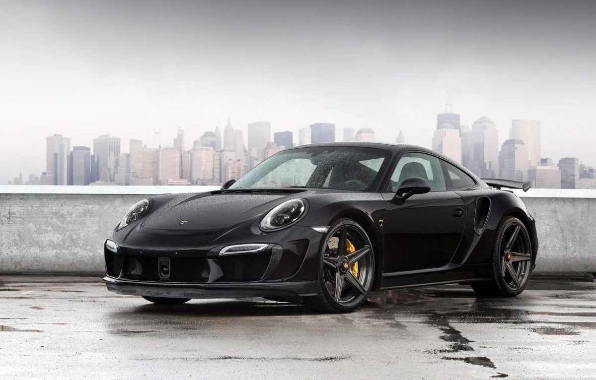 a porsche 911 turbo s against the backdrop of new york city's skyscrapers, porsche 911 turbo s, electric cars, electric vehicles, porsche, auto, cars, vehicles