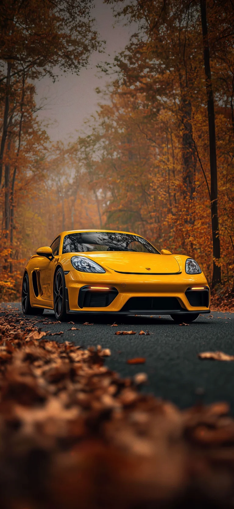 porsche 718 cayman, autumn, autumns, electric cars, electric vehicles, forest, forests, leaves, foliage, leafage, frondage, porsche, roads, highways, motorways, avenues, driveways, passageways, sports cars, auto, cars, vehicles