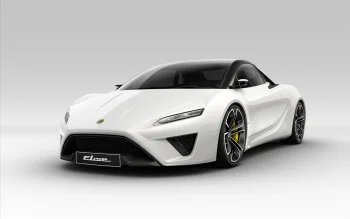 Белоснежный Lotus Elise в студийном свете