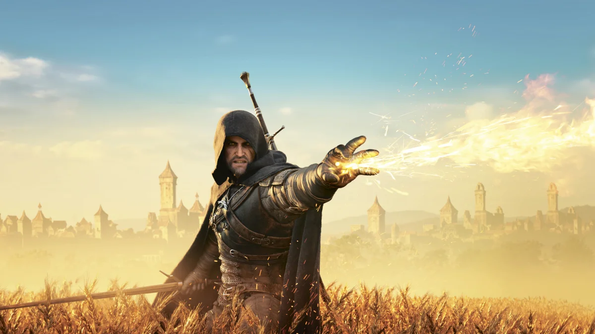 геральт із рівії використовує знак ігні, the witcher 3, the witcher, відьмак, геральт, зброя, магія, мечі, персонажі, актори, фентезі, ігри