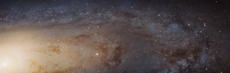 The spiral arms of the Andromeda Galaxy
