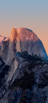 half dome in the sunset glow, california, cliffs, landscapes, mountains, peaks, hills, nature reserves, wildlife reserves, sunsets, sunset, usa, united states, yosemite, nature, world