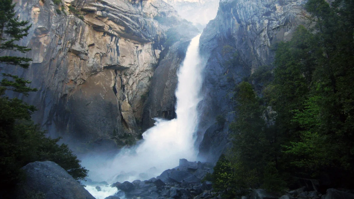 Yosemite Falls in the Canyon