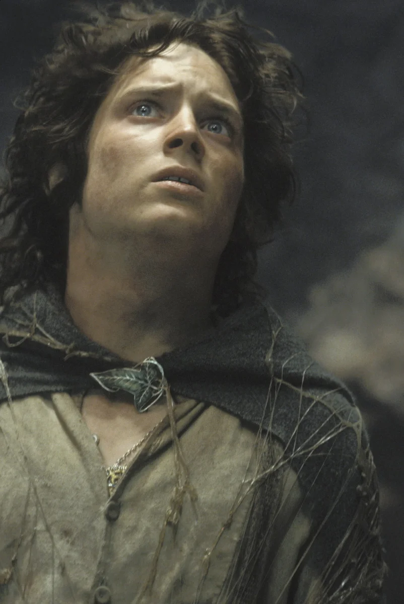 Frodo Baggins in the dim light of Shelob's lair